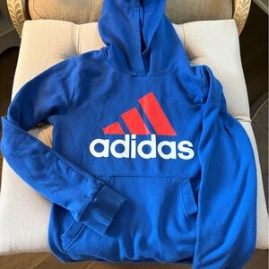 Adidas Royal Blue Hoodie with Red Accent
